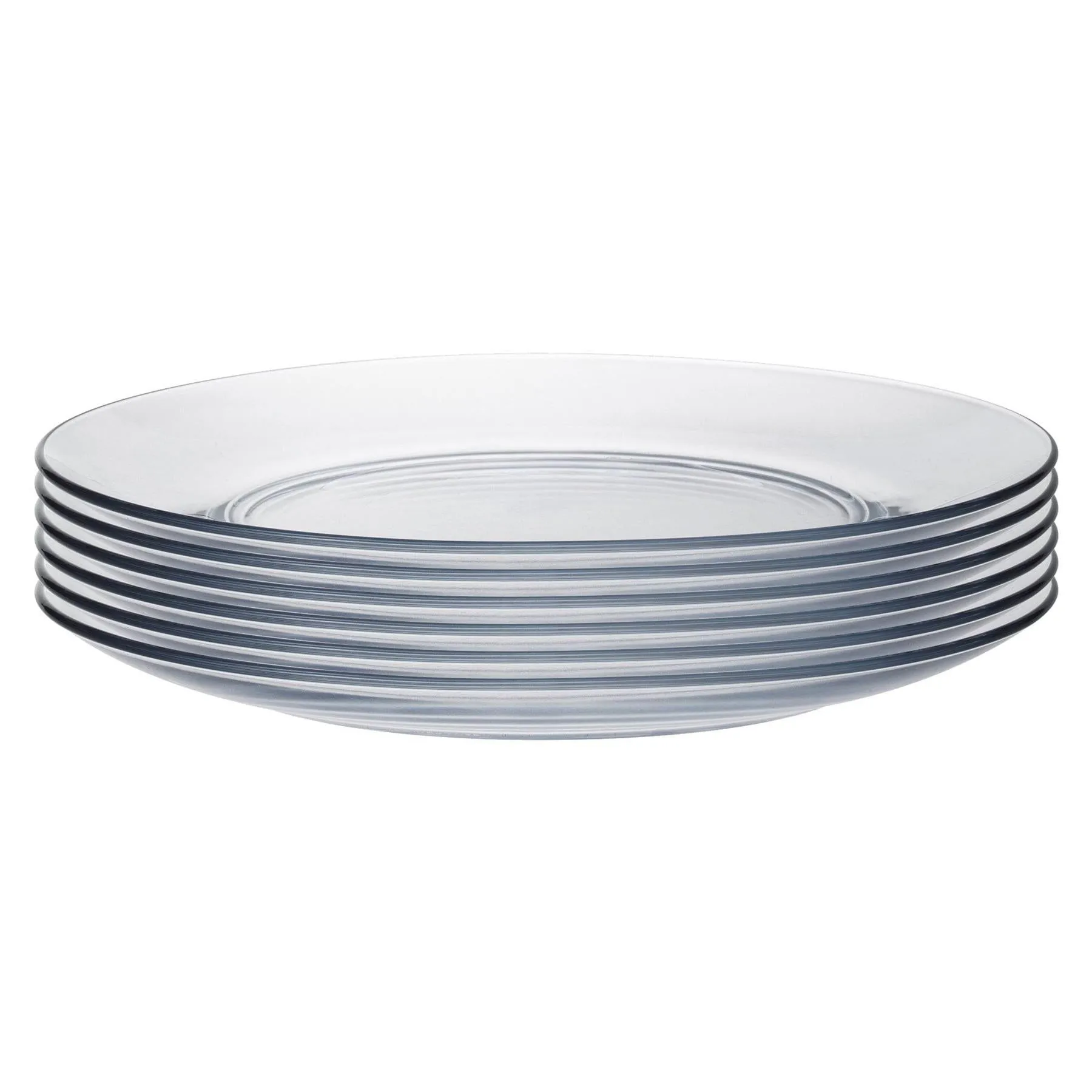 19cm Lys Glass Dessert Plates - Pack of Six - By Duralex
