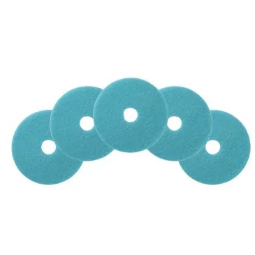 20" Luster Lite Blue High Gloss Floor Burnishing Pads - Case of 5