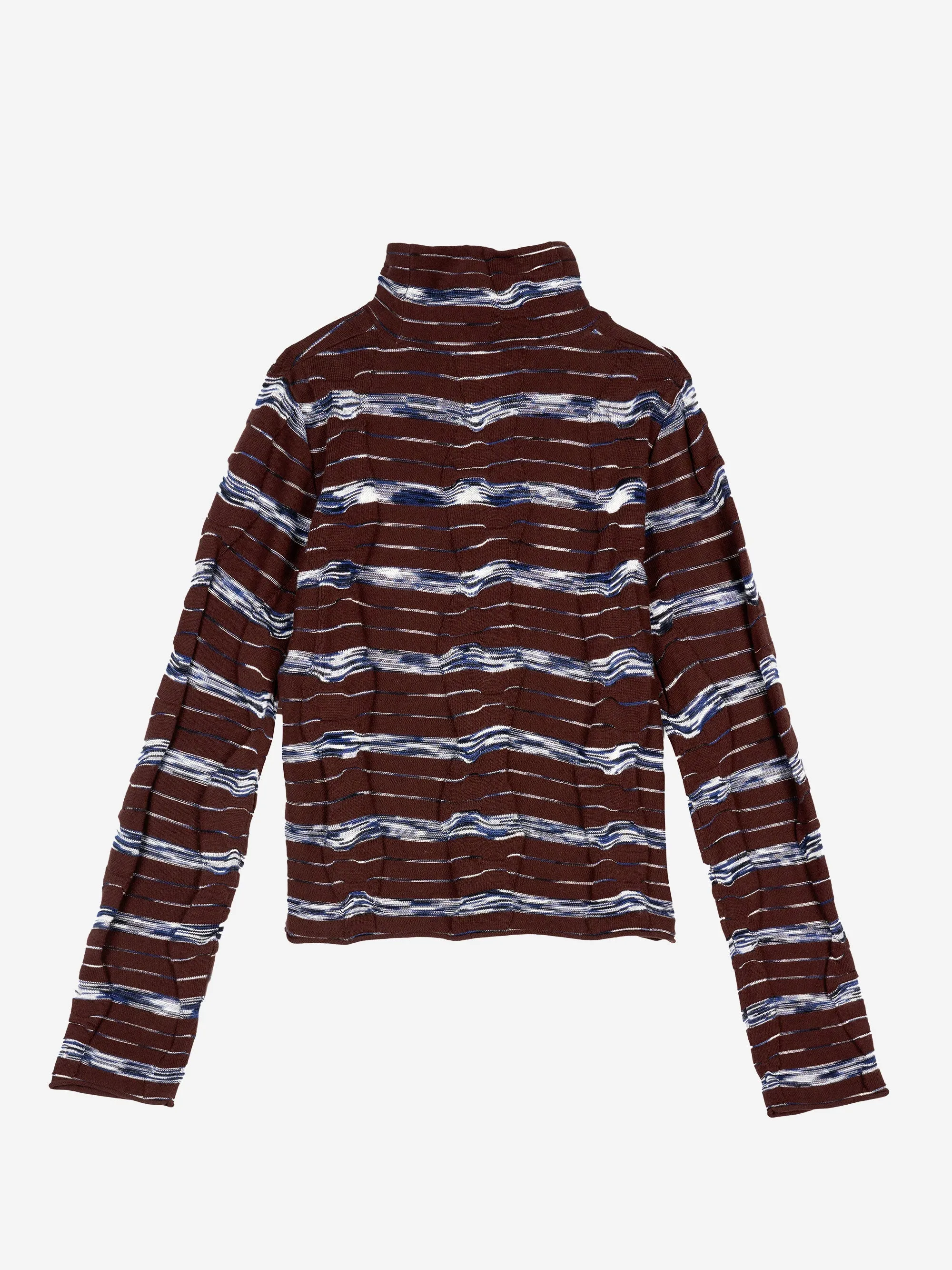 Brain Dead Space Dye Turtleneck - Navy Multi