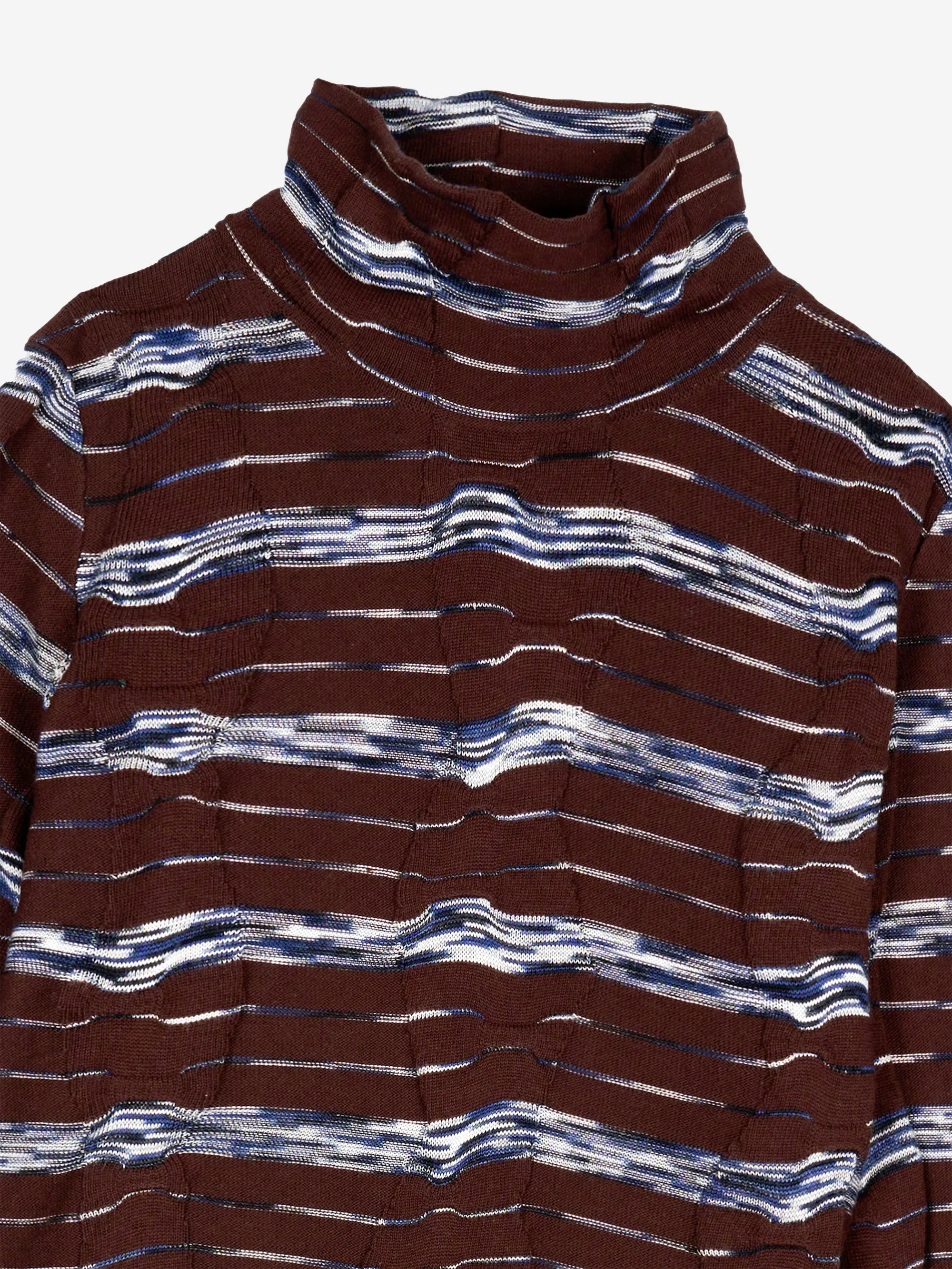Brain Dead Space Dye Turtleneck - Navy Multi