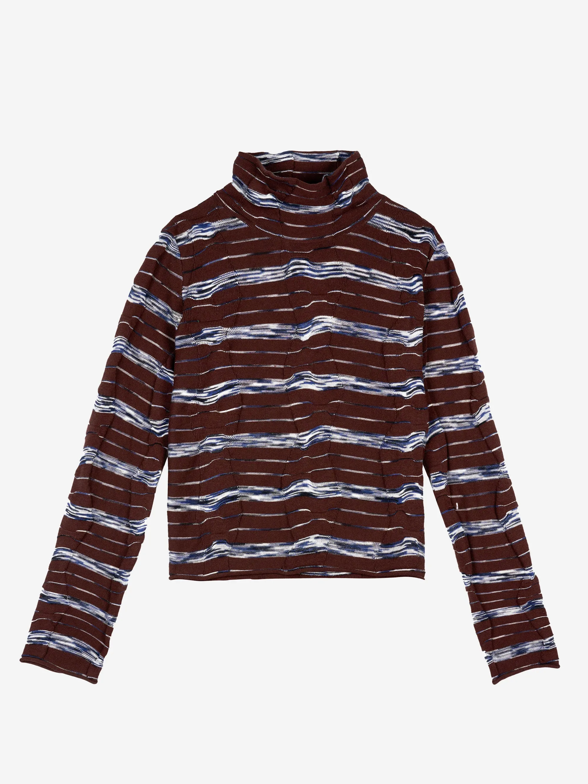 Brain Dead Space Dye Turtleneck - Navy Multi