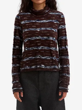 Brain Dead Space Dye Turtleneck - Navy Multi
