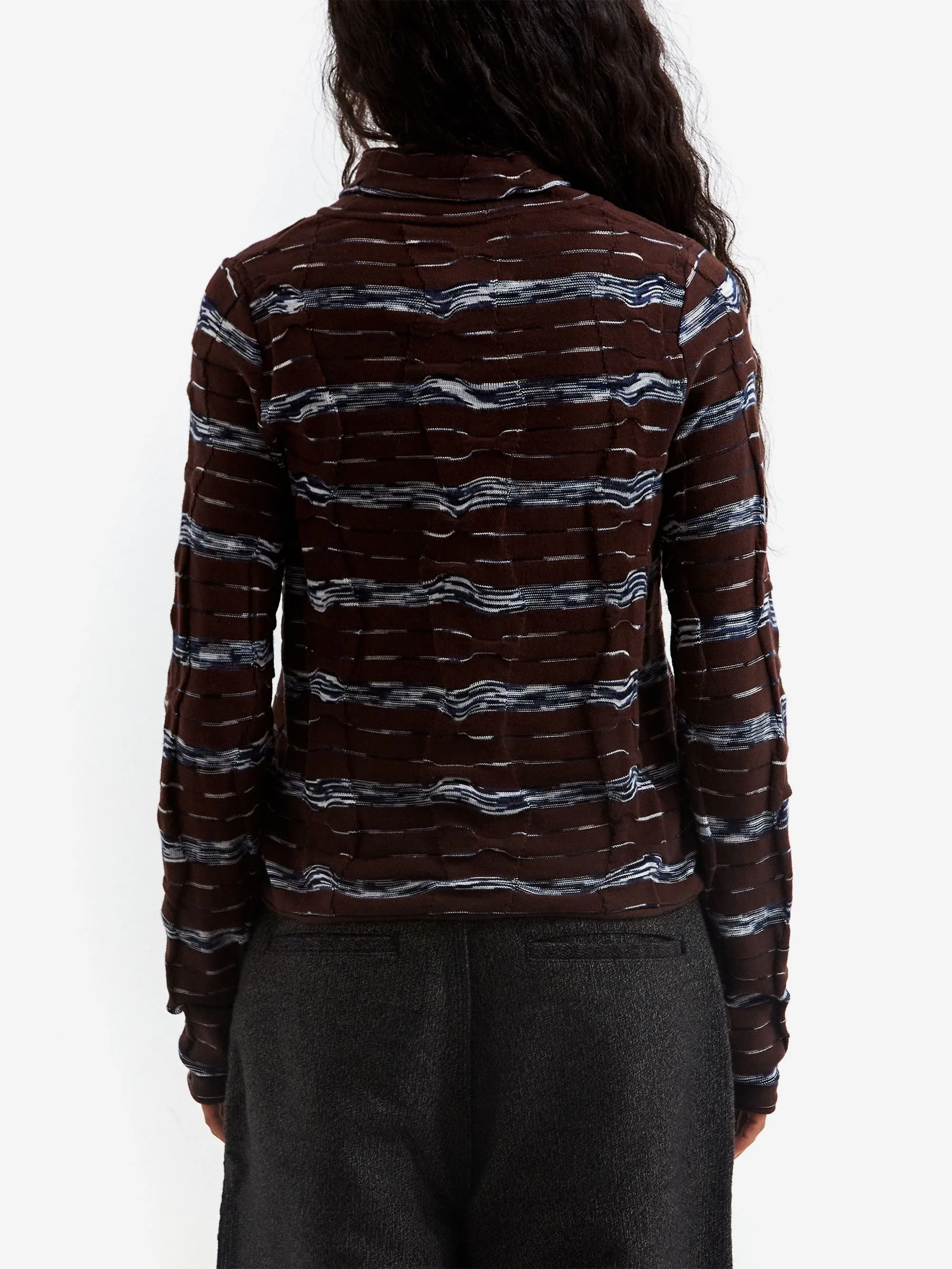 Brain Dead Space Dye Turtleneck - Navy Multi