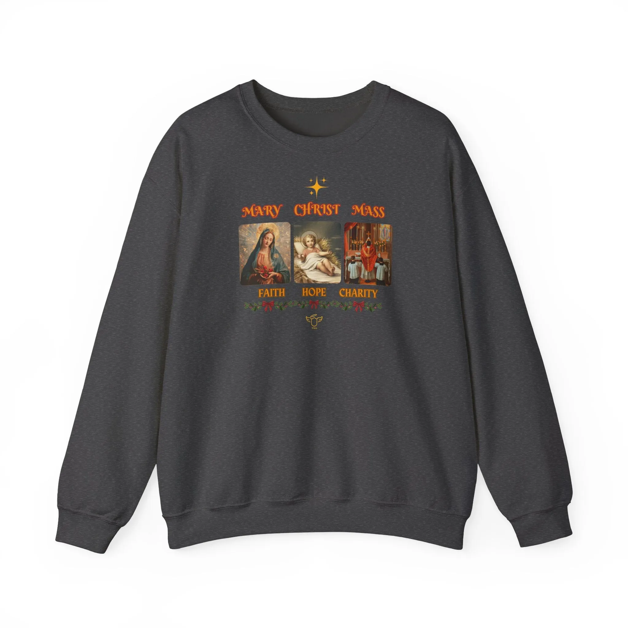Christmas Crewneck Sweatshirt - Catholic Holiday Design (CT)