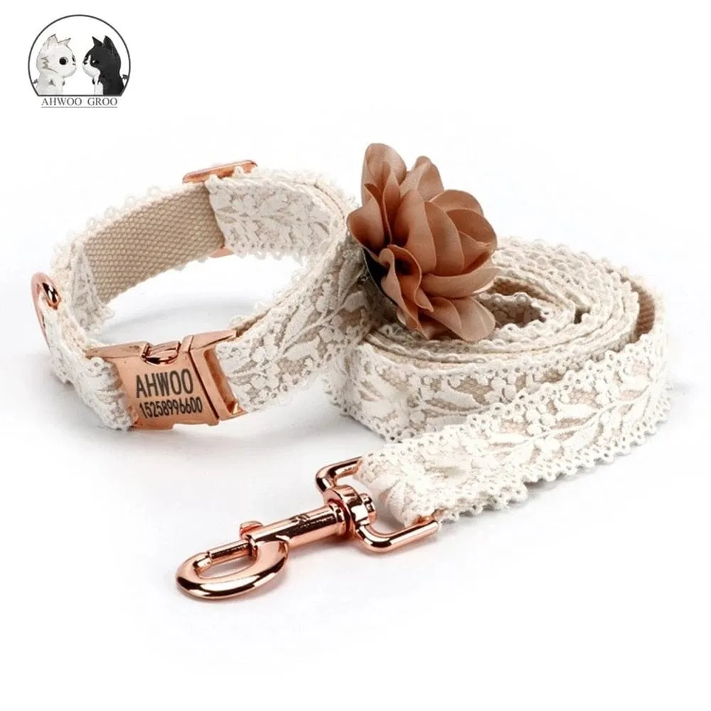 DIVA Pet - Elegant Lace Collar And Leash Set