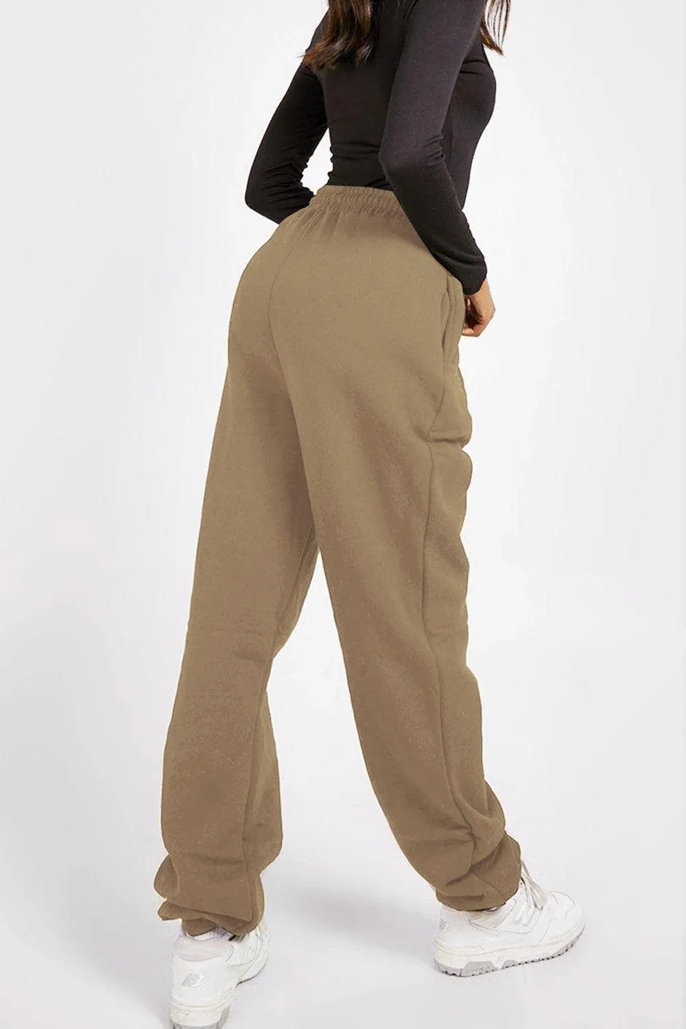 Flower And Skull Graphic Elastic Waist Sweatpants