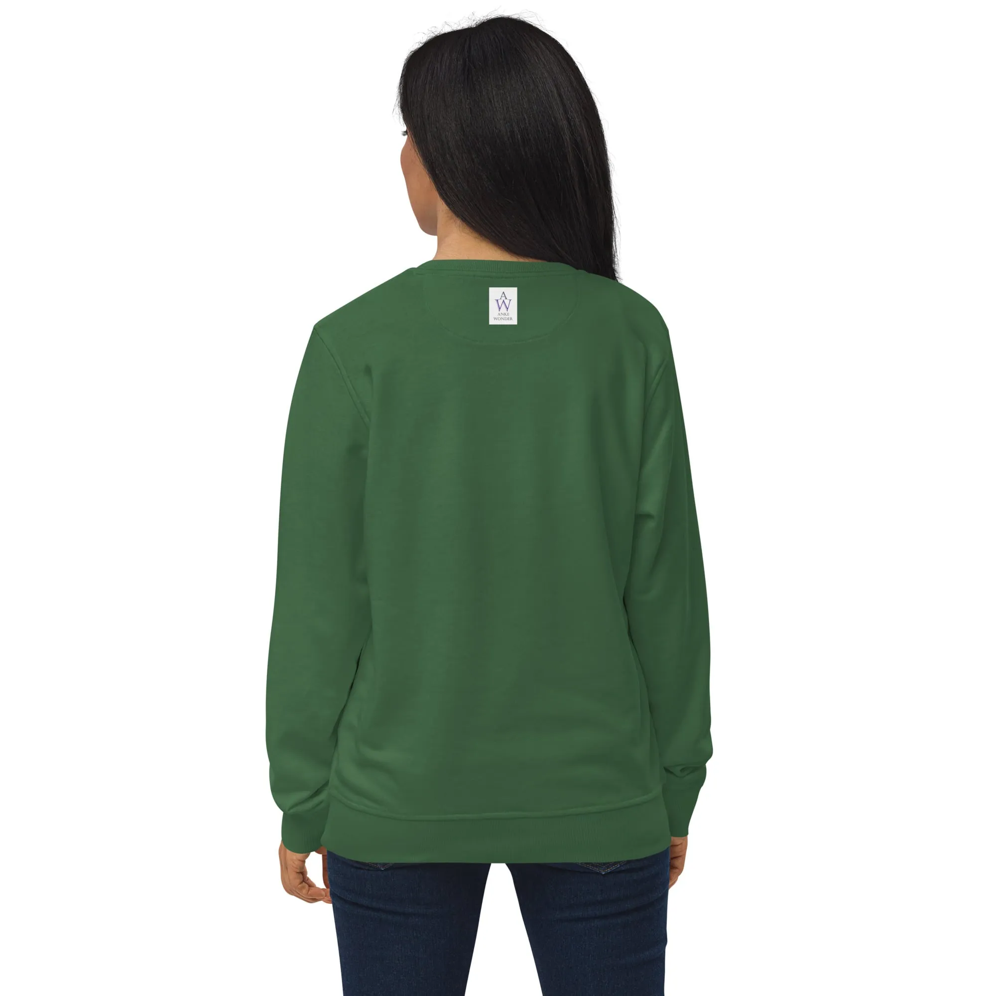Hedgehog Hugs Organic Cotton Women Sweatshirt (Green, Blue, Brown)