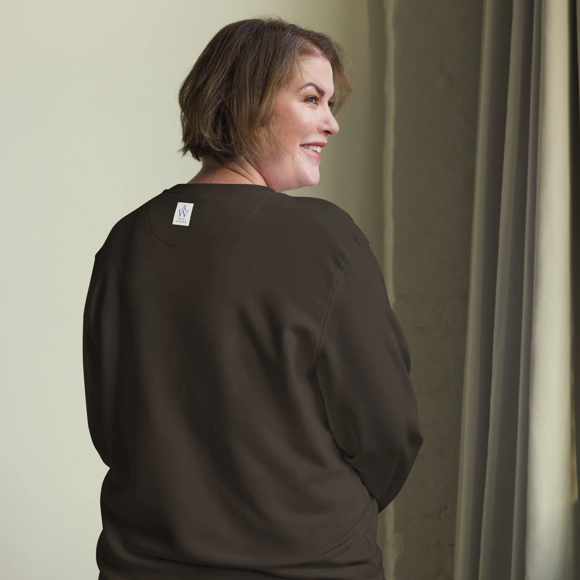 Hedgehog Hugs Organic Cotton Women Sweatshirt (Green, Blue, Brown)