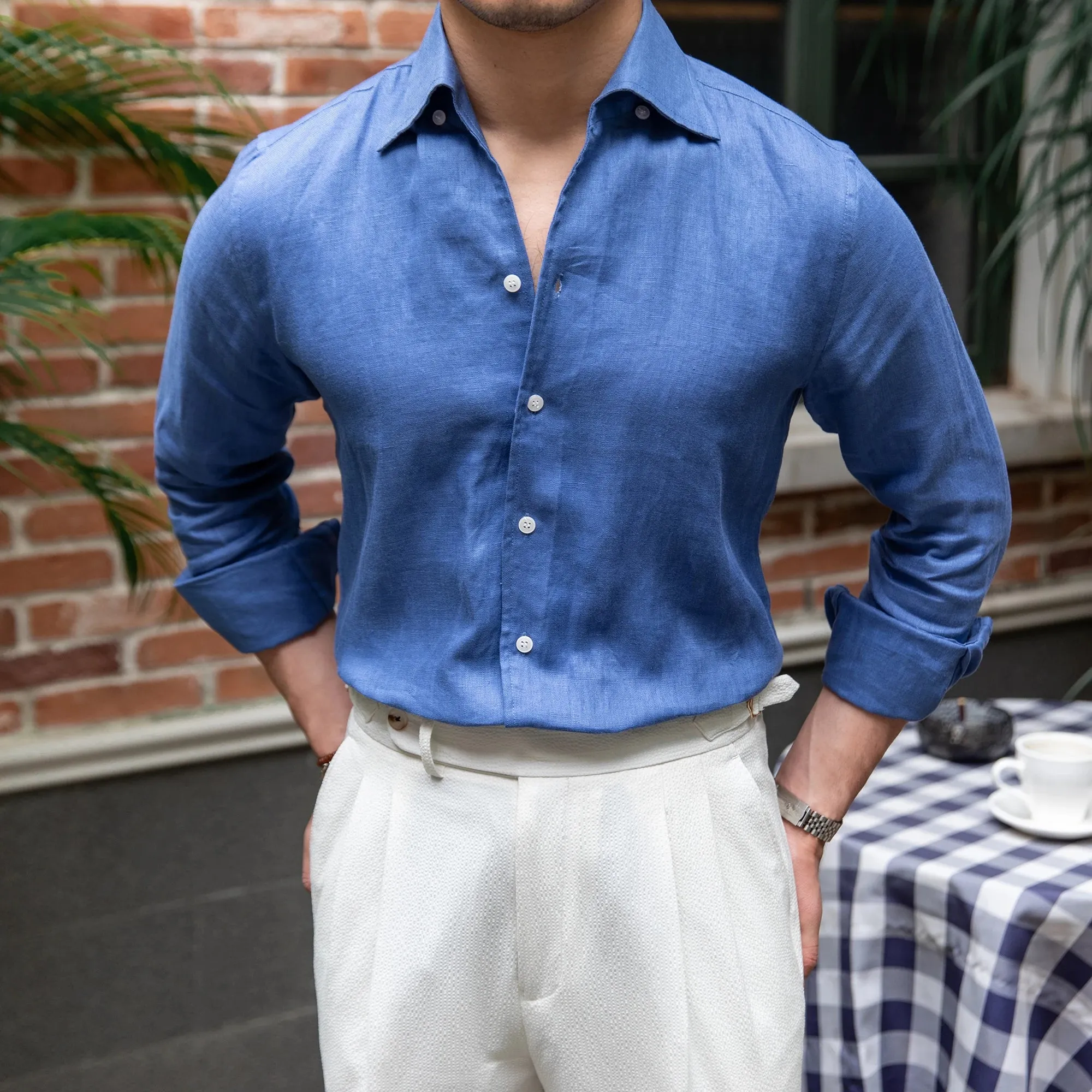 Italian summer linen shirt