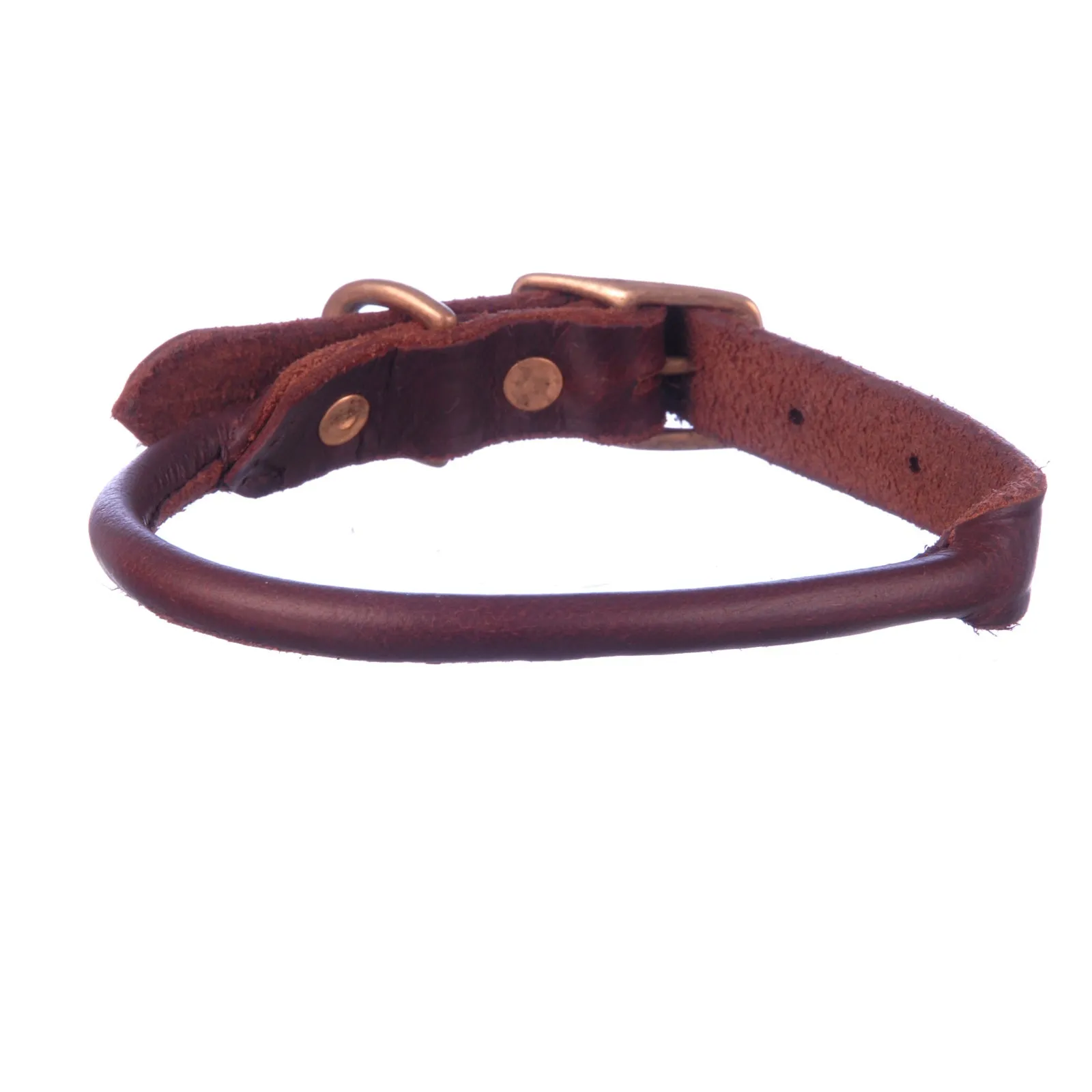 Jeffers Rolled Leather Dog Collars, 3/4" x 17"