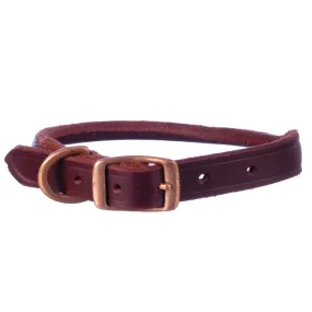 Jeffers Rolled Leather Dog Collars, 3/4" x 17"