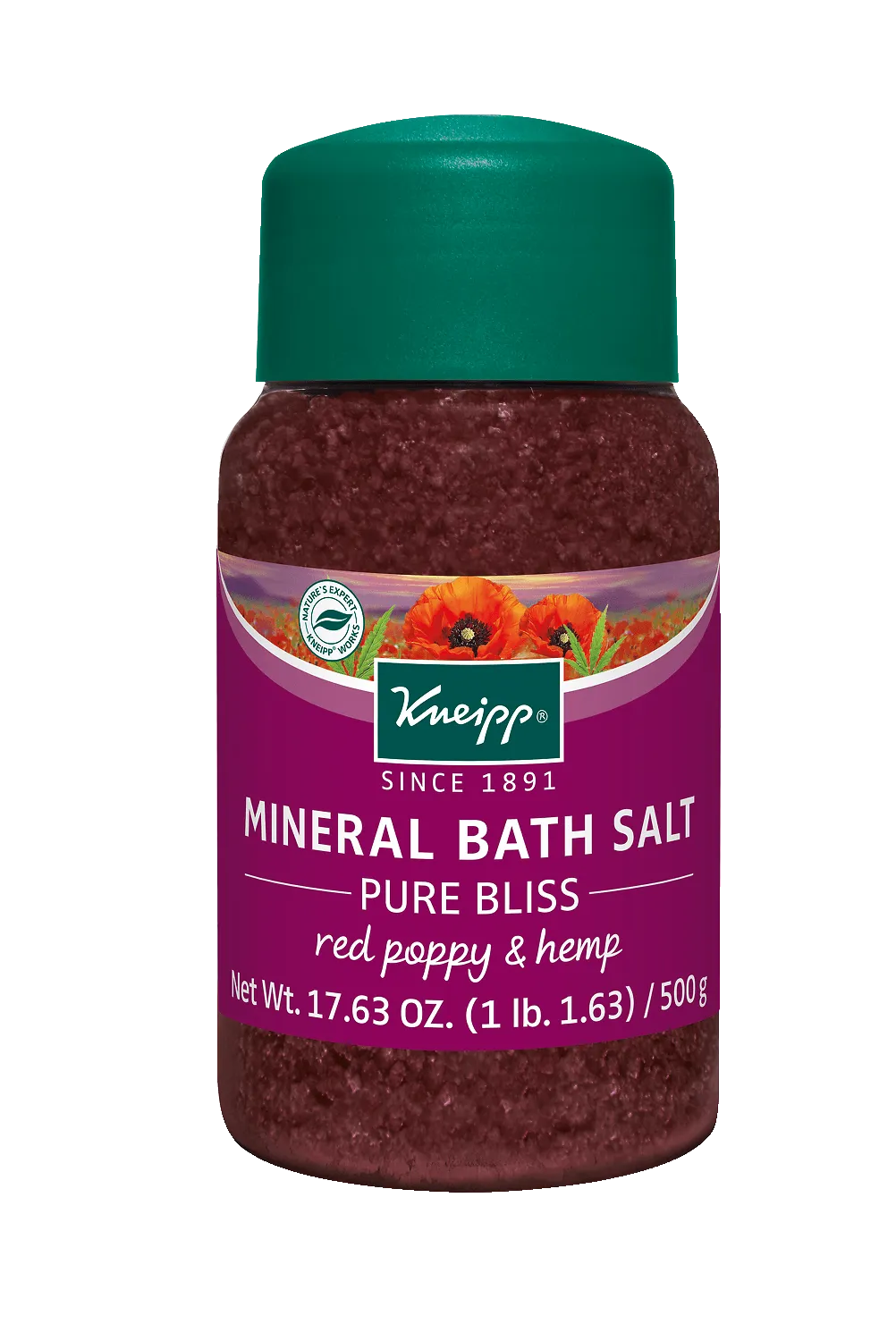 Kneipp Red Poppy & Hemp Mineral Bath Salt - Pure Bliss