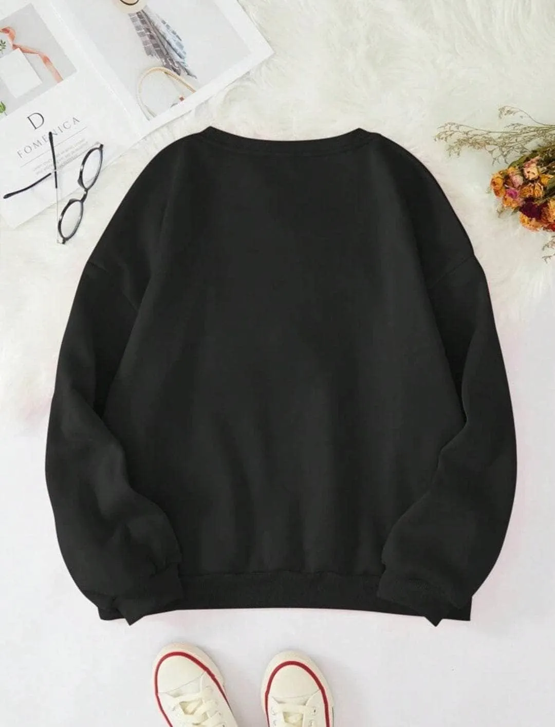 Lemon Tart Women's Printed Sweatshirt LTWPRSW7 - Black