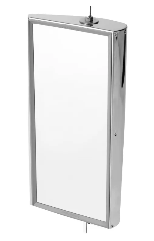 MotoMirror Aero Style Heated & Motorized Truck Mirror - Driver Side with Light, No Harness – Stainless Steel PN L8-6401