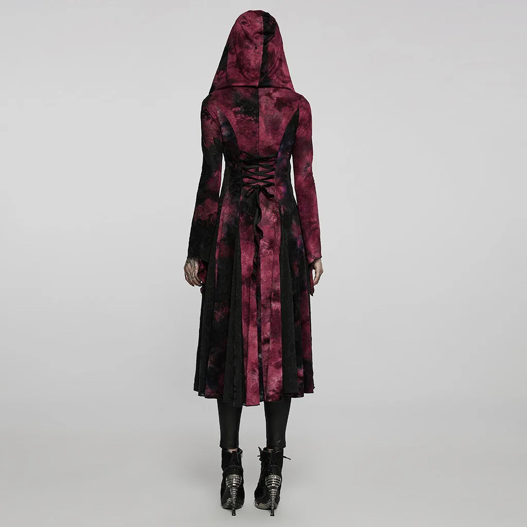 Punk Rave Gothic Vintage Tie-dye Long Coat WY-1392