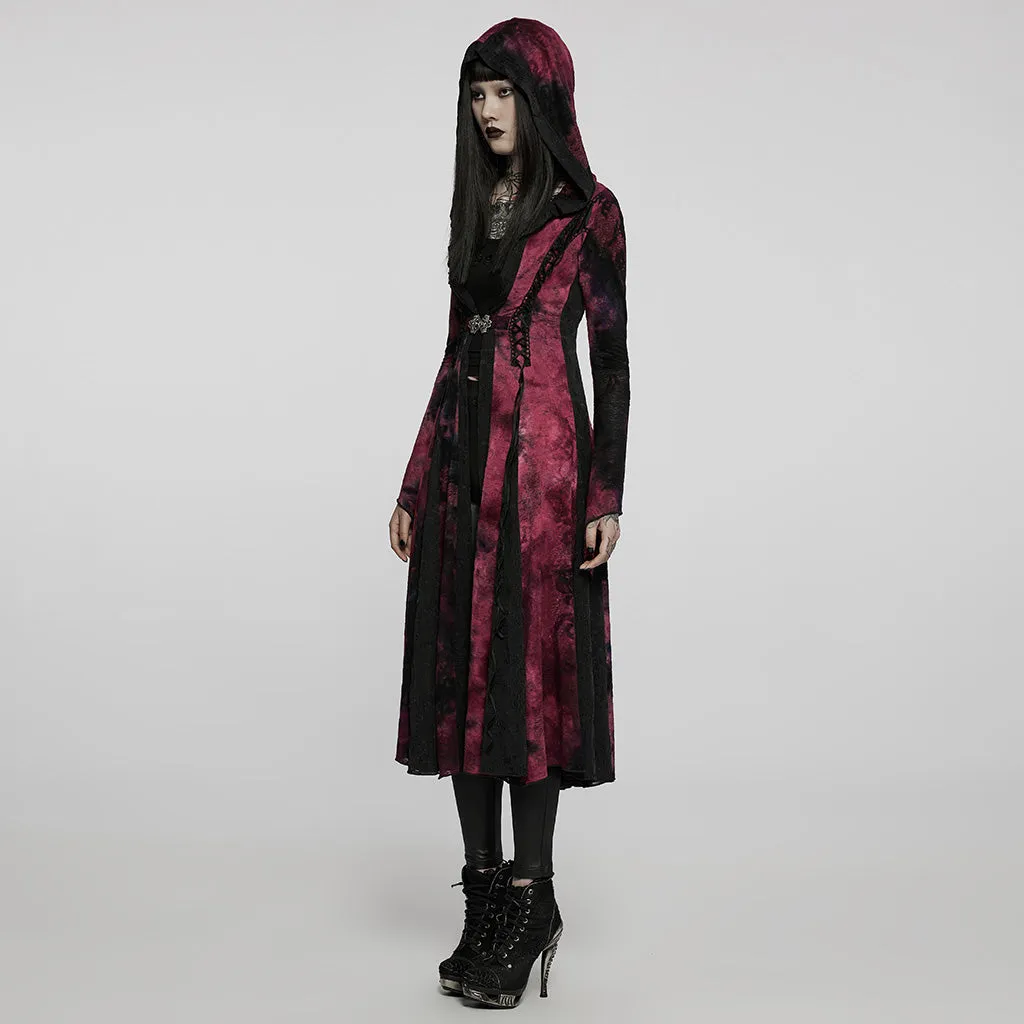 Punk Rave Gothic Vintage Tie-dye Long Coat WY-1392
