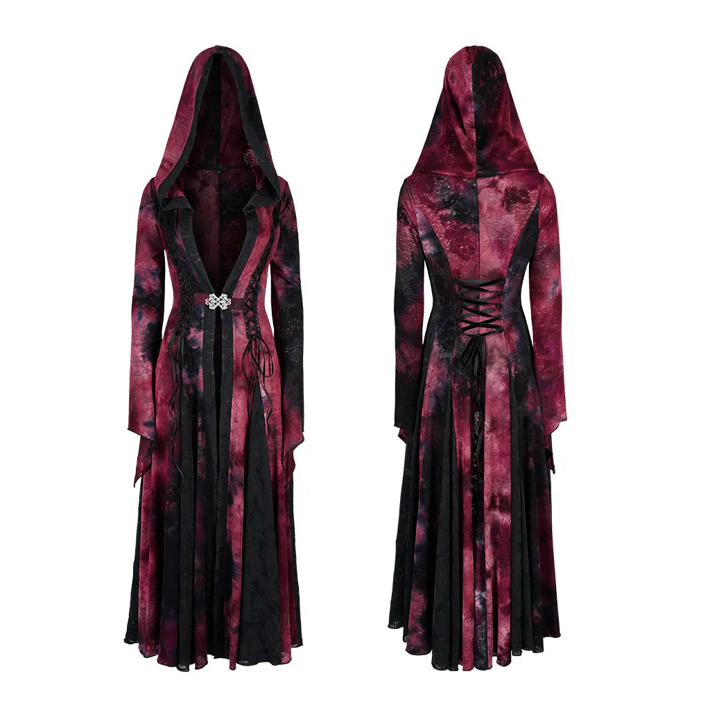Punk Rave Gothic Vintage Tie-dye Long Coat WY-1392
