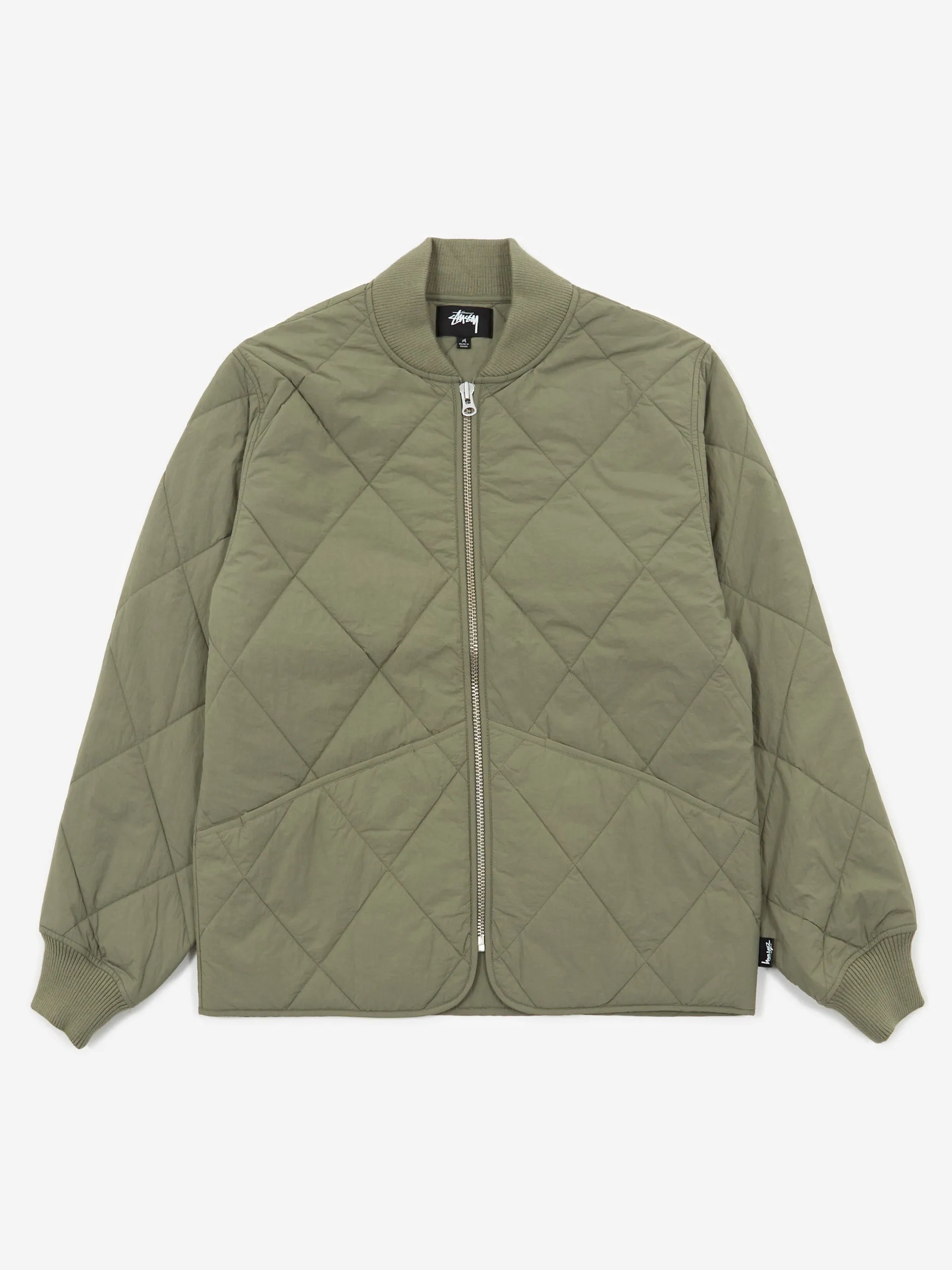 Stussy Dice Quilted Liner Jacket - Olive