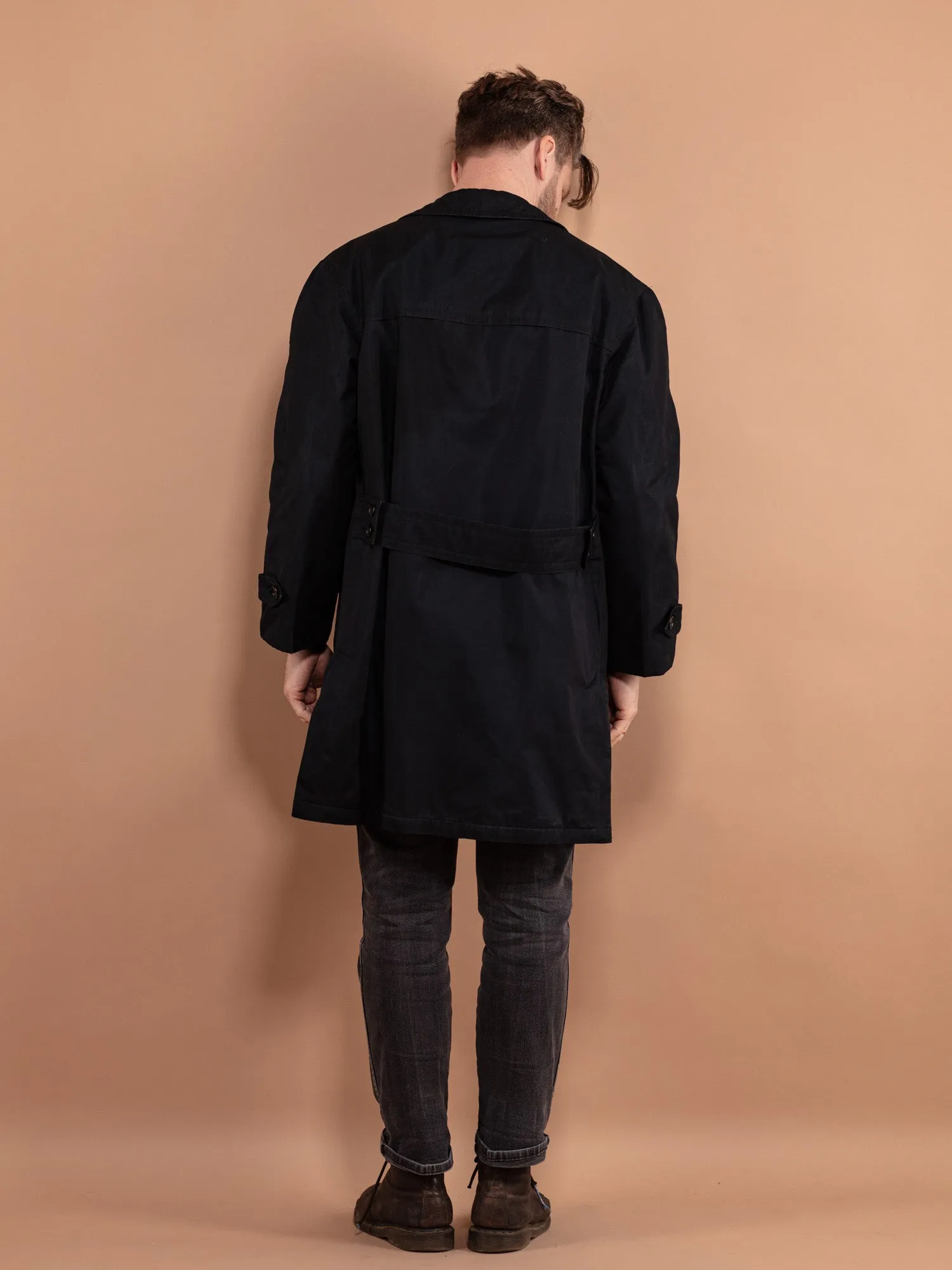 Vintage 70's Men Mac Coat in Blue